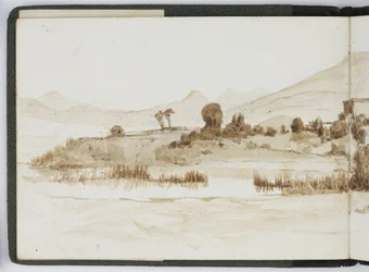 Skissbok med vattenfärger, teckningar och anteckningar, Mexiko, 1896-1898 (akvarell)