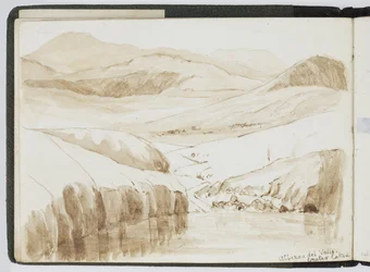 Skissbok med akvareller, teckningar och anteckningar, Mexiko, 1896-1898 (akvarell)