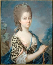 Porträtt av Marie-Aurore de Saxe 1748-1821 som Diana, ca 1777.