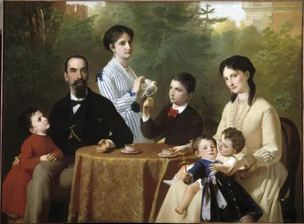 Familjen Guastalla (olja på duk)