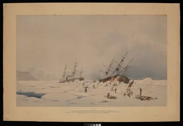 H.M.S. Phoenix och Breadalbane i det ögonblick då den senare krossades och sjönk...