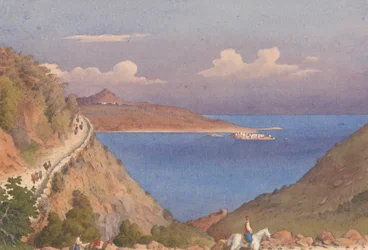 "Fortet i Suda [Souda] och inloppet till Sudabukten, Candia [Kreta], 24 oktober 1857