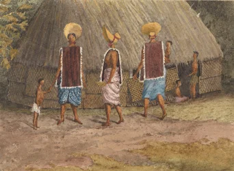 Söndagshattar på Navigatoröarna (Samoa), Apia Bay, 14 september 1849 (akvarell)