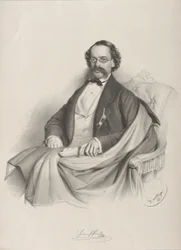 Porträtt av violinisten och kompositören Heinrich Proch 1809-1878, 1857.