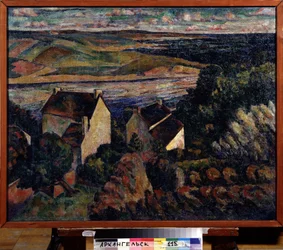 Södra landskapet. (Södra landskapet). Målning av Adolf Israelevich Milman (1886-1930), olja på duk