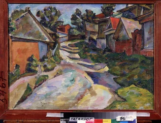 Landsväg. Målning av Adolf Israelevich Milman (1886-1930), olja på duk
