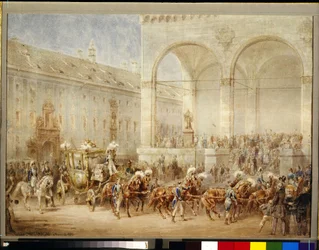 Avgångsceremoni för kejsar Nicholas I (Nicolai Pavlovich Romanov