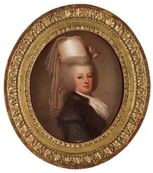 Porträtt av drottning Marie Antoinette av Frankrike 1755-1793, 1789