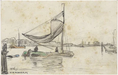 Segelfartyg på Zaan nära Zaandam