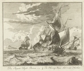 Sillröret seglar hem, ca 1725 Den Buysch Seyld Binnen / The Herring Busse Sail