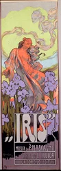 Iris Opera komponerad av Pietro Mascagni och italiensk libretto av Luigi Illica (1898). Affisch illustrerad av Adolfo Hohenstein (1854-1928) 1910 Dim. 10x29,5 cm Milanesisk privatsamling
