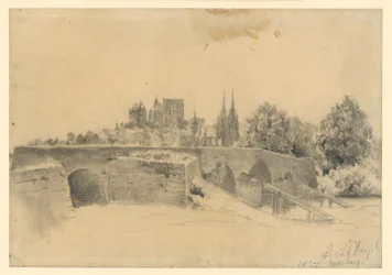 Utsikt över Marburg och Lahnbron