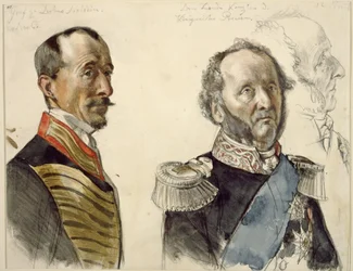Dr von Zander och greve zu Dohna-Schlodien. Studie till målningen "Vilhelm I:s kröning i Königsberg"