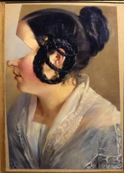 Kvinnoporträtt. Fragment (Caroline eller Friederike Arnold)