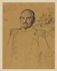General von Wussow, porträttstudie till "Vilhelm I:s kröning i Königsberg"