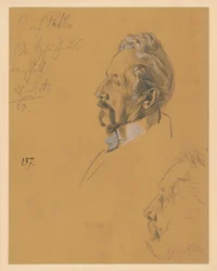 Greve H. Pückler och greve A. von Keller. Studie till målningen "Wilhelm I:s kröning i Königsberg"