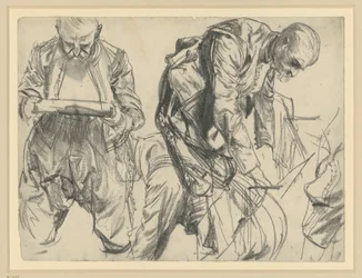 Modell i kurfurst Johan Georg I av Sachsens praktklädsel i tre vyer, Historiska museet, Dresden