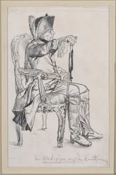 Vaxfigur av Fredrik II (figur kompletterad av Schadow) för det kungliga konstkammaren