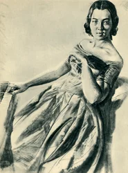 Kvinna vid pianot, 1846, 1943.