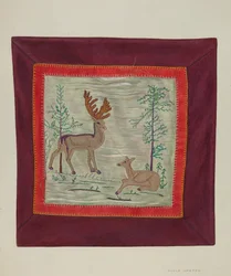 Applikation Coverlet Detail, ca. 1941.