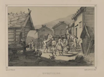 Illustration hämtad från boken Norge producerad i Drawings av Asbjørnsen, P.Chr. och utgiven av Chr. Tønsberg (nr, 1848)
