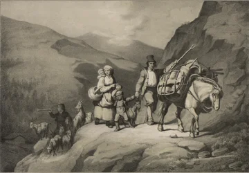 Illustration hämtad från boken Norge producerad i Drawings av Asbjørnsen, P.Chr. och utgiven av Chr. Tønsberg (nr, 1848)