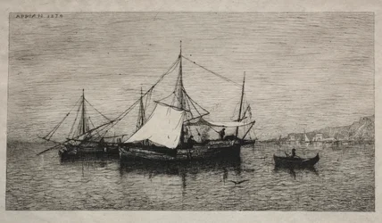 Båtar från Italiens cabotagekuster, 1874.
