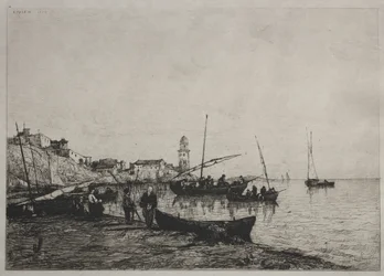 Återvändande av fiskebåtarna vid Collioure, nära den spanska gränsen