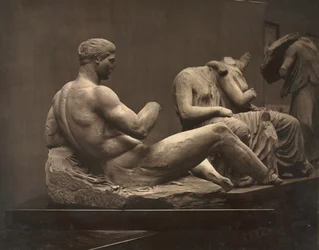 Skulpturer från Parthenon, British Museum, ca. 1870-talet.