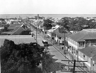 Old King Street i söderläge, Kingston, Jamaica, c1905.