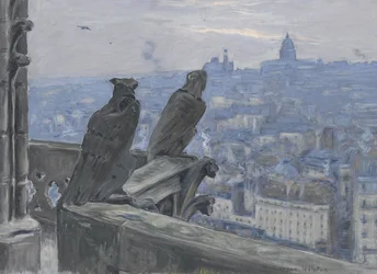 Paris sett från tornen i Notre Dame, ca. 1900