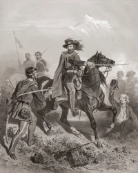 Giuseppe Garibaldi i slaget vid Varese. (skriva ut)