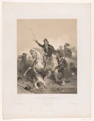 Kung Victor Emmanuel II av Italien i slaget vid Palestro Le roi Victor Emmanuel II (titel på objekt)