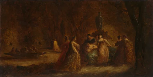 A Woodland Fête, ca 1853-1857 eller ca 1862 (olja på tyg)