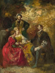 Konversationsstycke, ca. 1880