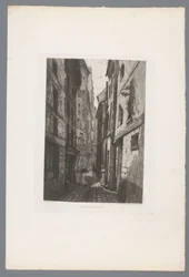 Utsikt på Rue Saint Eloi Old Paris Rue Saint Eloi (titel på objekt) France etsen uit 1874 (serietitel) Etsning 1874 (serietitel)