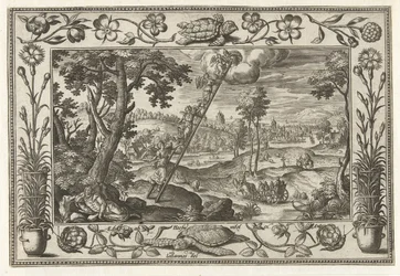 Jakobs stege Landskap med bibliska, mytologiska scener och jaktscener (serietitel)