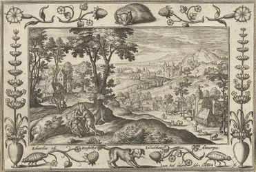 Juda och Tamar Landskap med bibliska, mytologiska scener och jaktscener (serietitel)