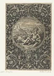 Medaljong där en flodgud Medaljonger med figurer från Judgment of Paris (serietitel)