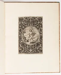 Mercury, tallrik från en svit med 6 prydnadsmönster med Judgment of Paris