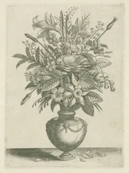 Vas med blommor, inklusive trumpetpåskliljor Florilegium (serietitel)
