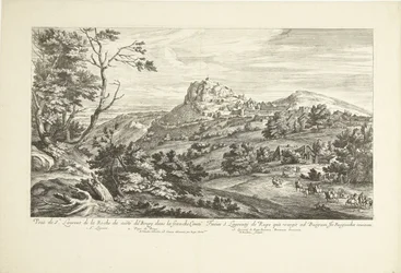 Utsikt över Saint Laurent de la Roche Utsikt över St. Laurent de la Roche från costé du Bourg i Franche Comté (titel på objektet)