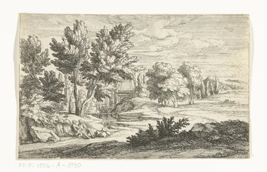 Landskap med begravningsmonument