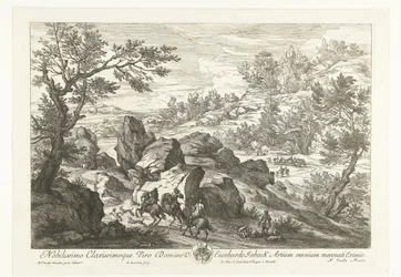 Landskap med ryttare vid en klipphäll Landskap med jägare (serietitel)