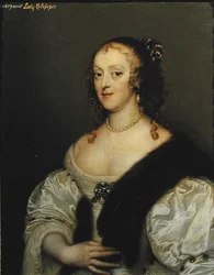 Margaret (1635-1710) fru till 2nd Lord Colepeper (olja på duk)