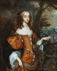 Porträtt av Mary, kunglig prinsessa och prinsessa av Oranien (olja på duk)