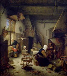 En bondfamilj hemma, 1661