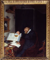 Medicin: "" Analysen av urin"" Målning av Adriaen van Ostade (1610-1685) 1666 Sön. 0,28x0,22 m Paris, Musee du PetiPalais