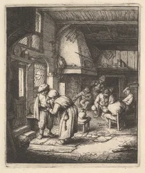 Bonde som betalar sin räkning, 1600-talet.