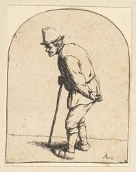 Bonde med käpp, 1610-85.